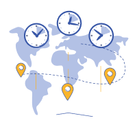 Maintain mail service even when crossing borders or switching time zones