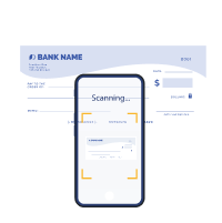 Receive and scan rent checks or owner contributions